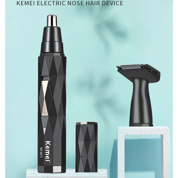 Kemei® Επαναφορτιζόμενη Αποτριχωτική Μηχανή - Epilator για το Πρόσωπο με 2 Κεφαλές & Βουρτσάκι